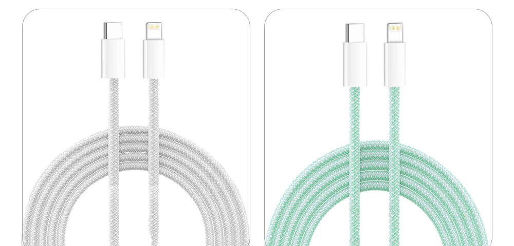 type C to Lightning Data Cable Colors
