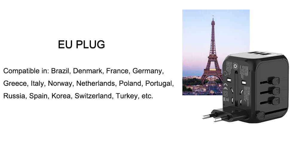 Travel Adapter EU Pin Plug