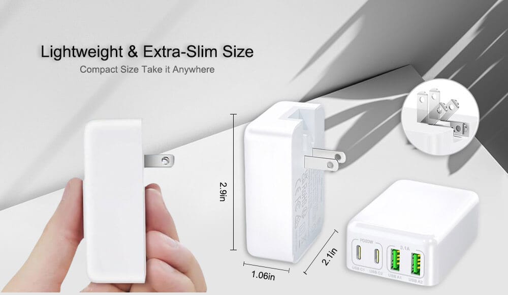 Lightweight and Slim USB-C GaN Chargers