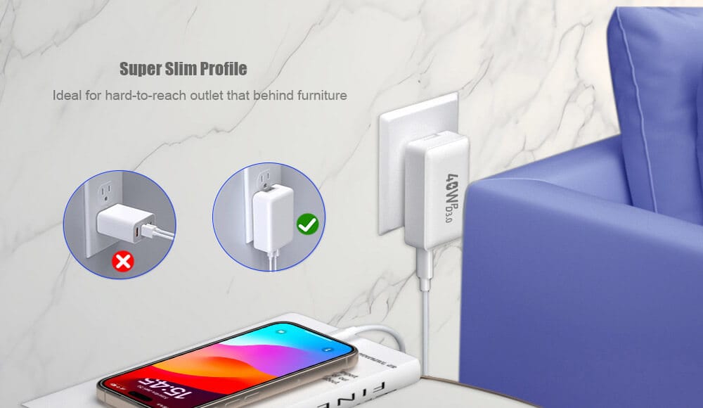 Compact and Slim Wall chargers