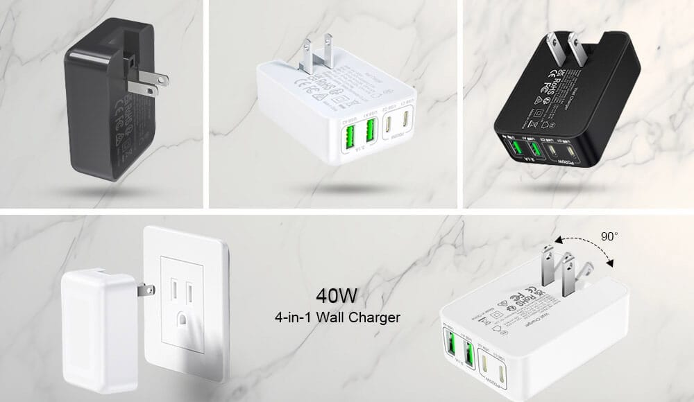 Home Chargers wholesale 40W and 4 ports