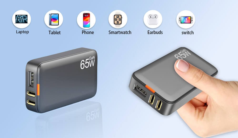 65W compact GaN chargers China