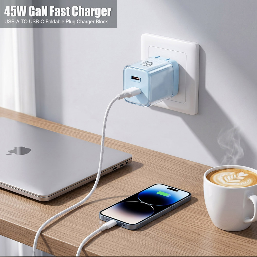 45W USB A+C GaN Charger